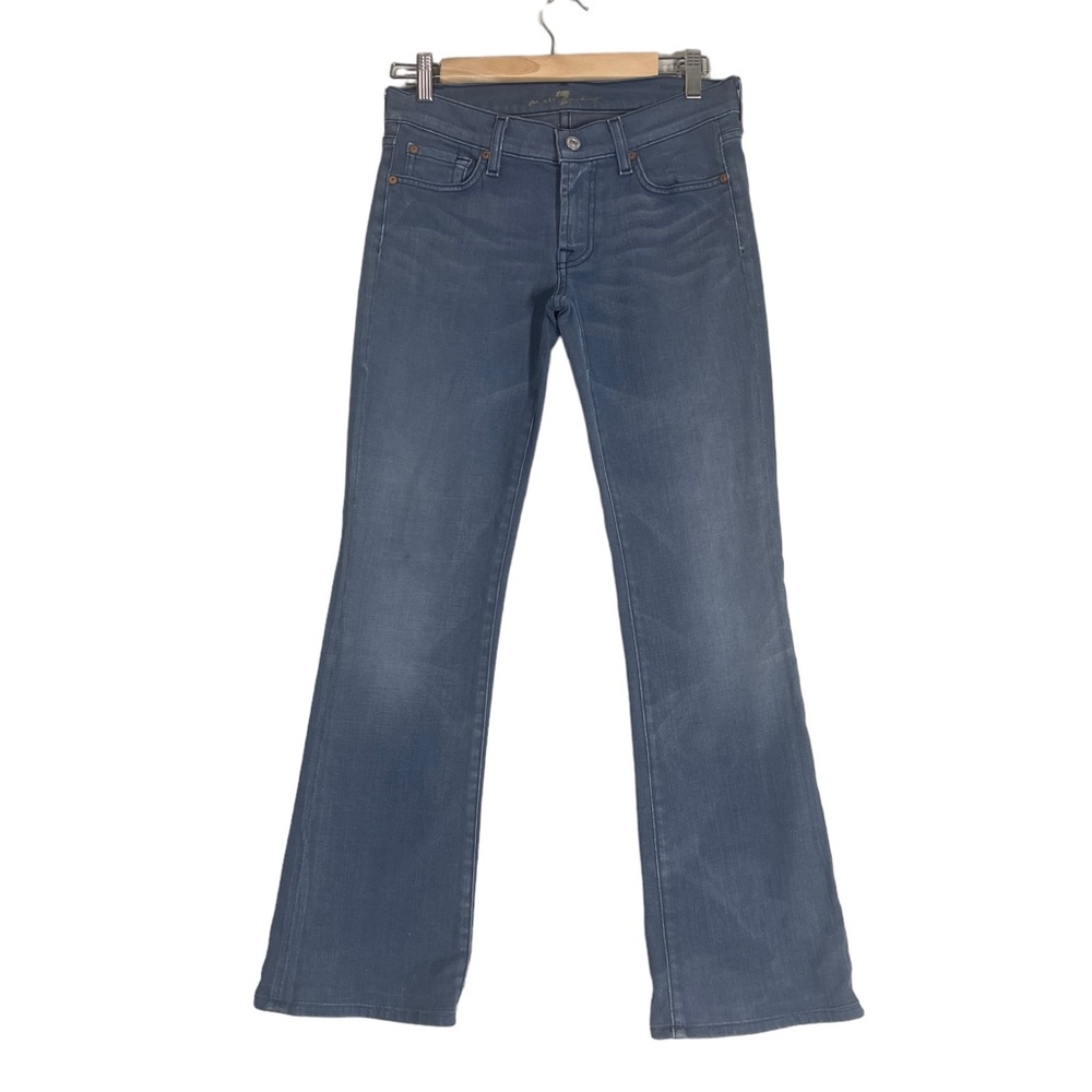 7 For All Mankind Sz 27 Bootcut Low Rise Light Wash Denim Jeans
